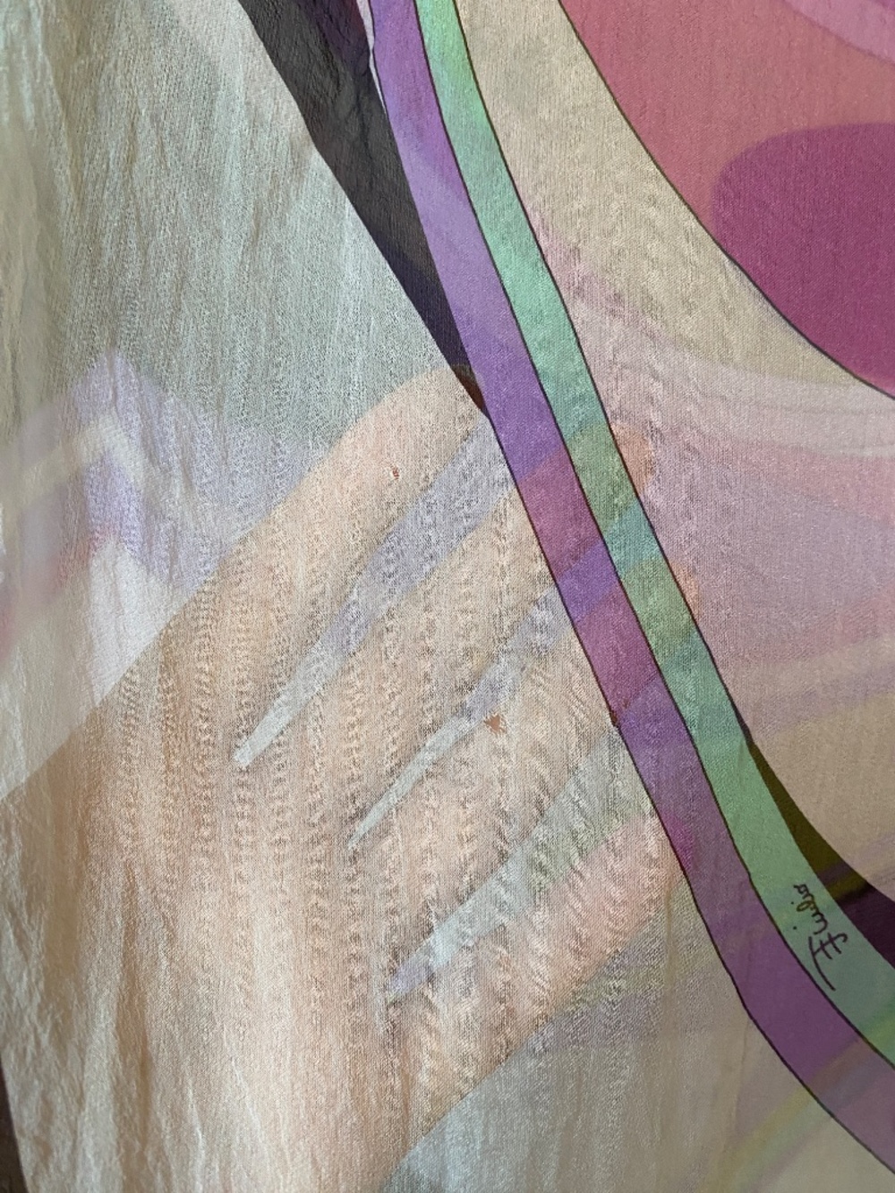 Pucci sheer silk shawl / sarong - Picture 6 of 6